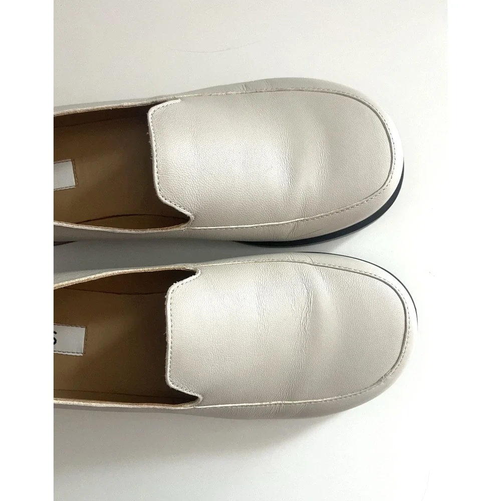COS Women's Leather Moccasin‎ Loafers Minimalist Chic Preppy Quiet Luxury Sz 8